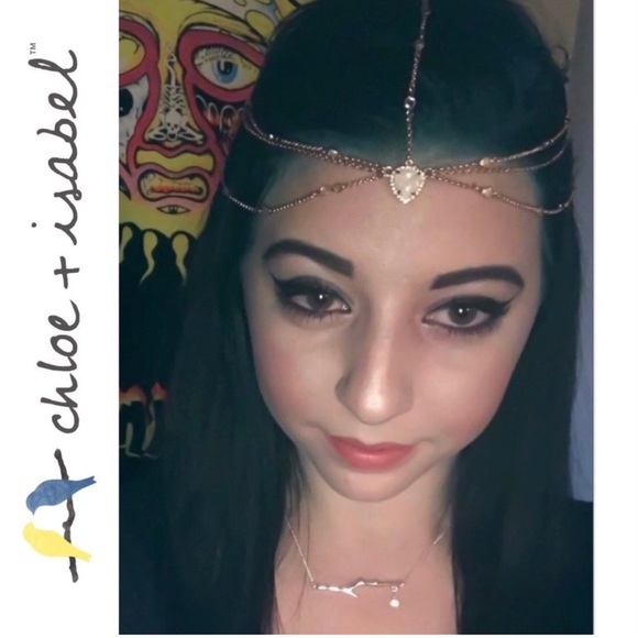 JEN Atkin x Chloe + Isabel Crystal Headpiece ROSE GOLD c+i - Picture 5 of 5